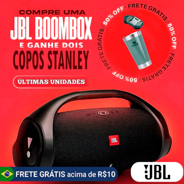 [PROMOÇÃO EXCLUSIVA🎭] CAIXA DE SOM JBL BOOMBOX 2 A PROVA D'ÁGUA BLUETOOTH ORIGINAL + 2 COPOS STANLEY 473ML DE BRINDE [ÚLTIMAS UNIDADES]